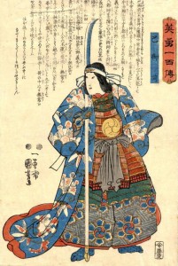 Samurai woman with naginata